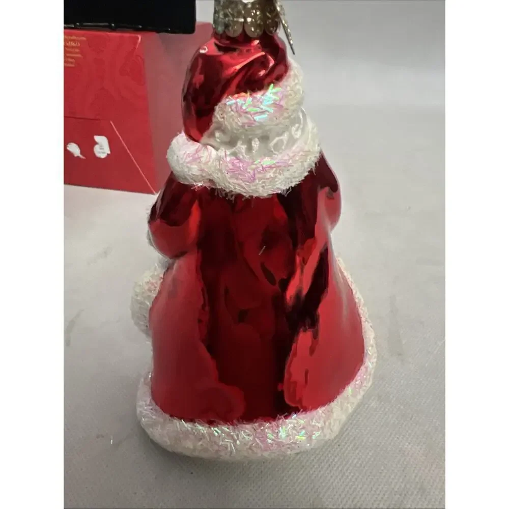 Christopher Radko Sparkle Bright Noel Splendor Santa Lantern Glass Ornament